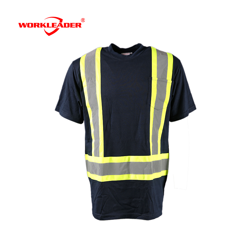 Hi-vis reflector safety T-shirt men's working tshirt
