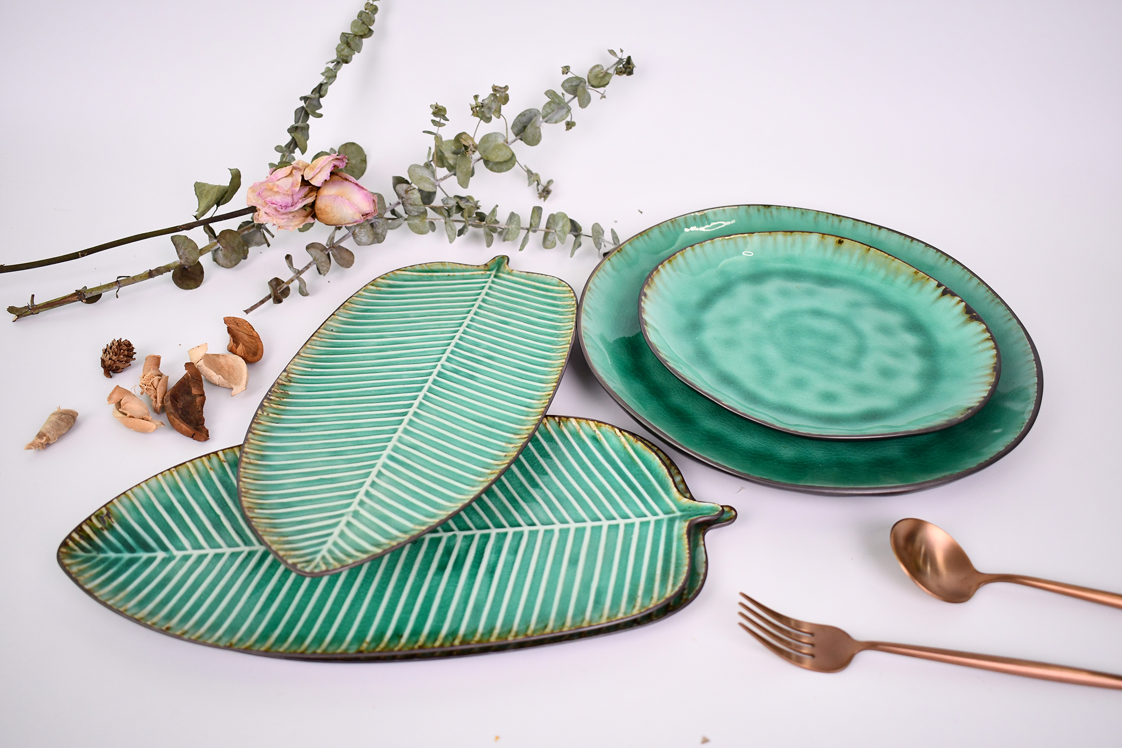 Crackle Glaze Plates