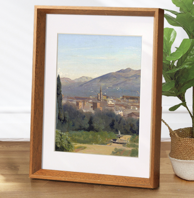 Nordic style solid wood simple picture frame frame hanging on the wall