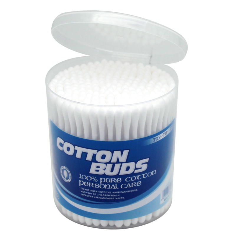 #1 A Plastic cotton buds in PP canister
