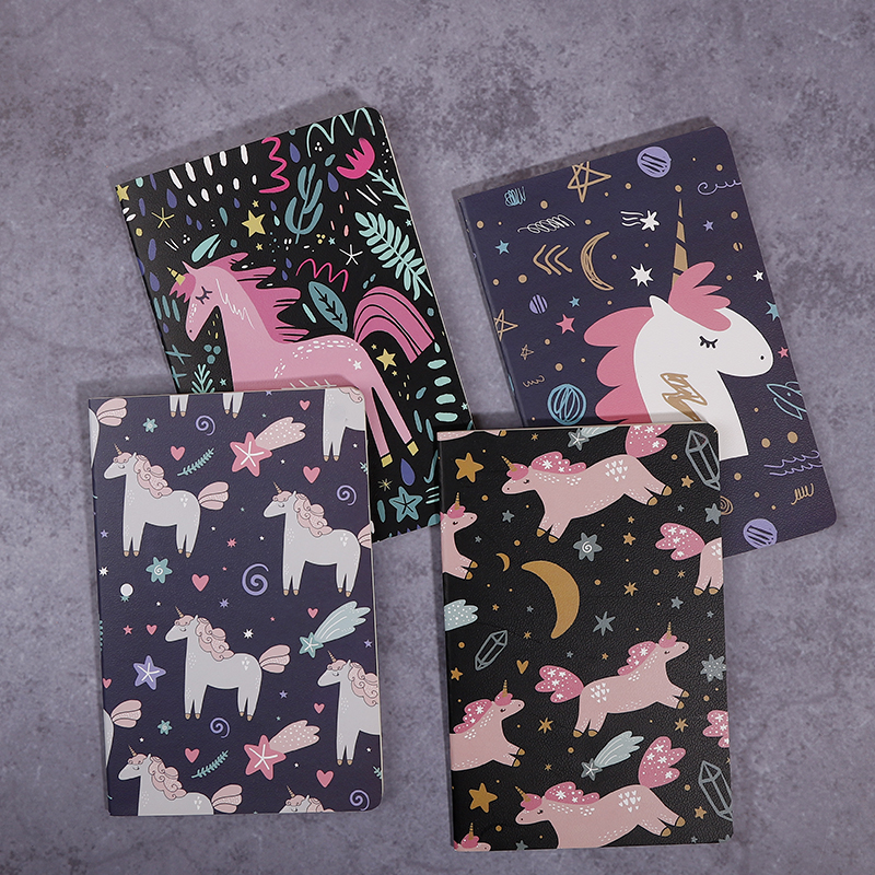 hot sell 2021 New Stationery Unicorn Cute Cartoon Kids Notebook And Plush Notebook For Student & School
