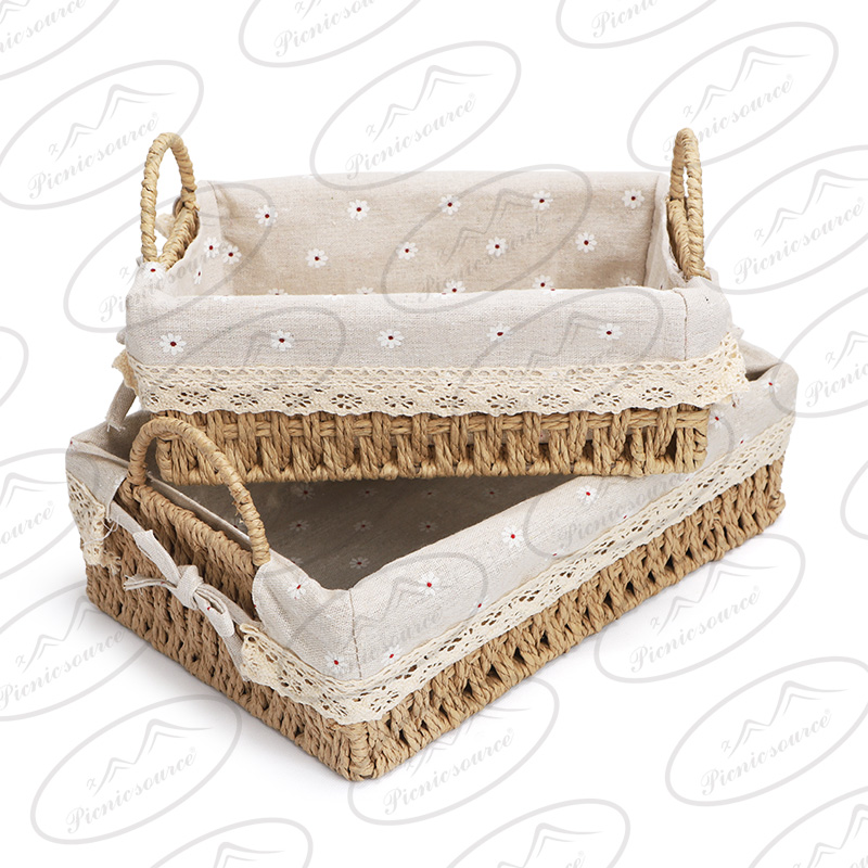 Paper rope storage basket