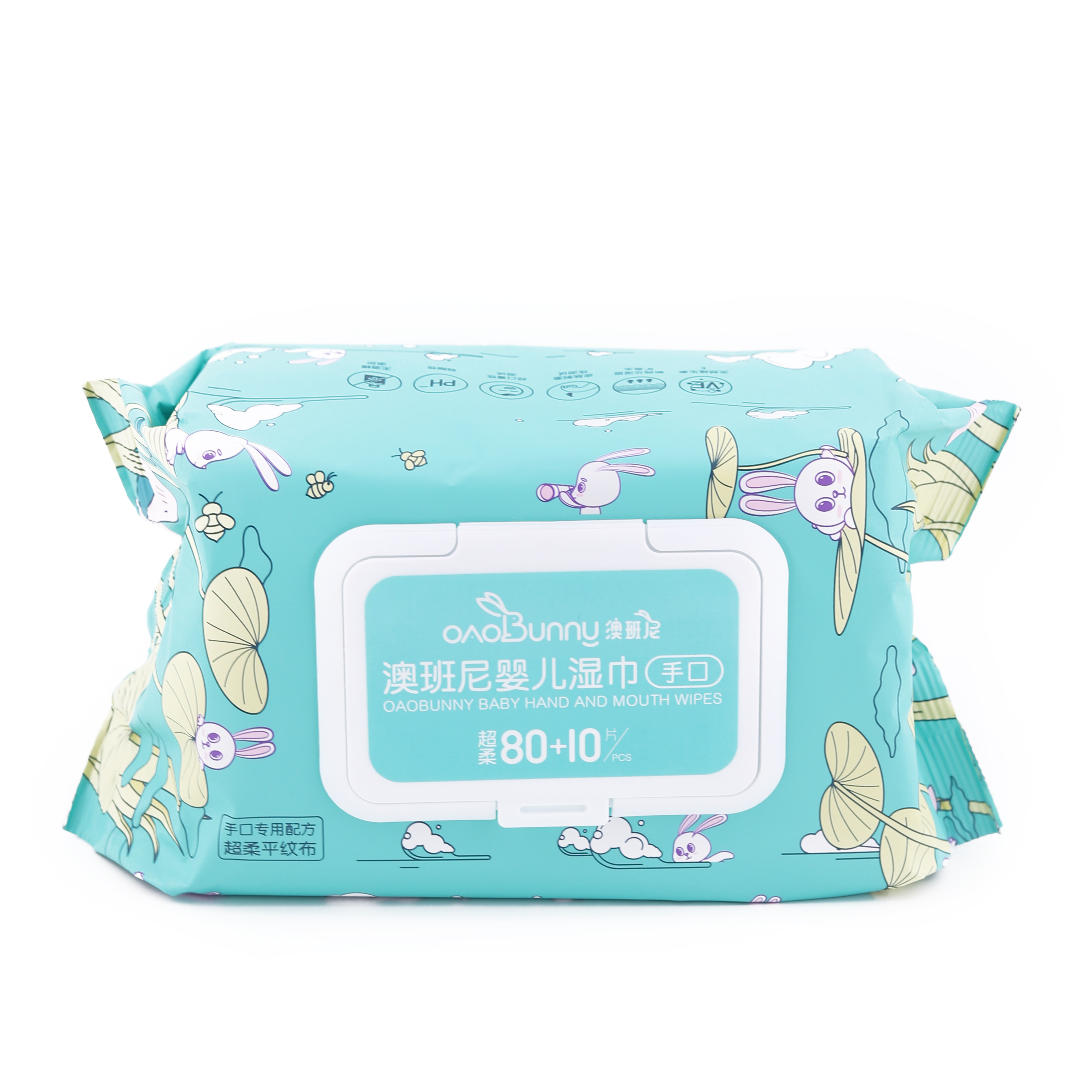 OAOBUNNY 80pcs baby hand and mouth wipes