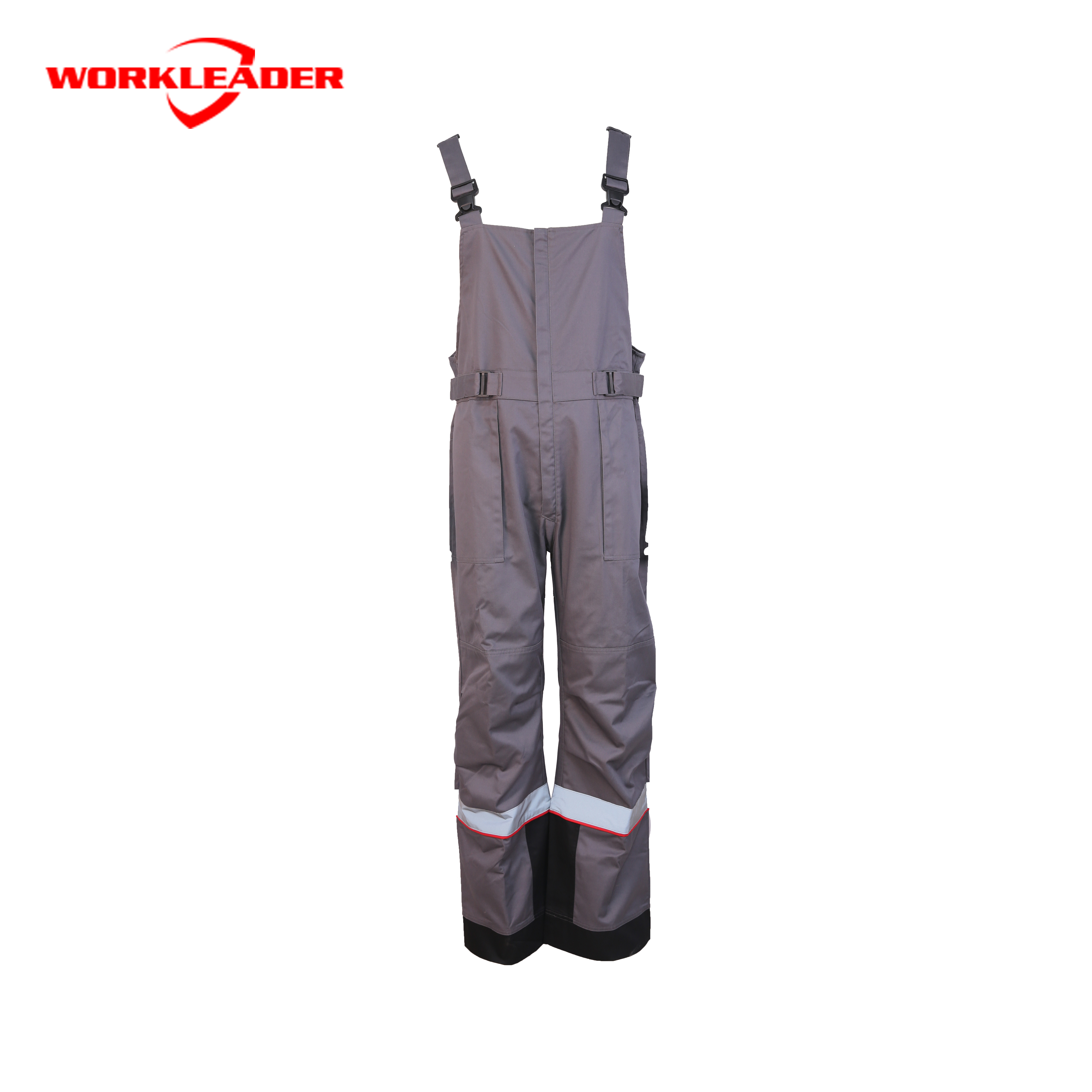 Polycotton bib pants with reflective tapes
