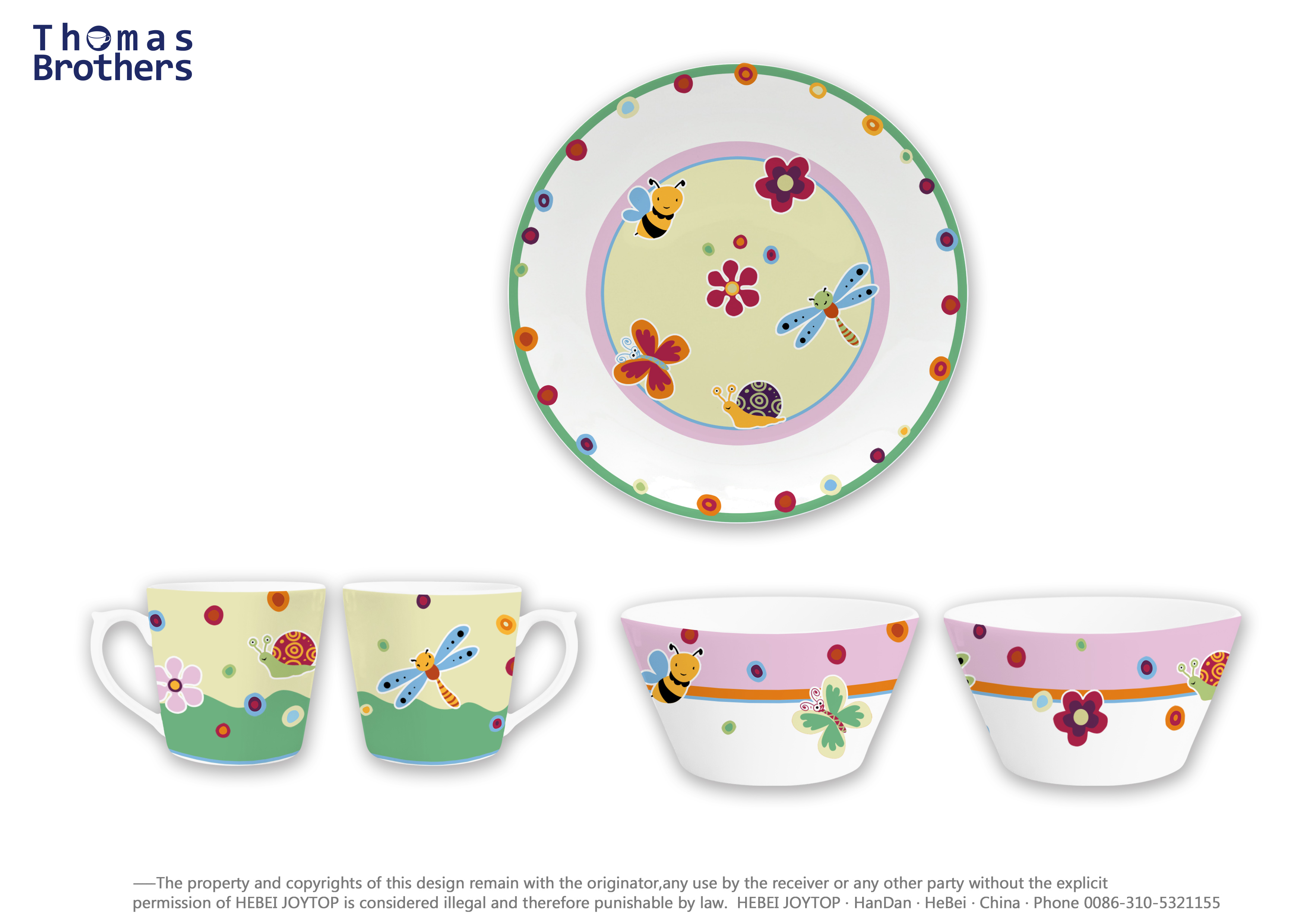 Animal children dinnerset