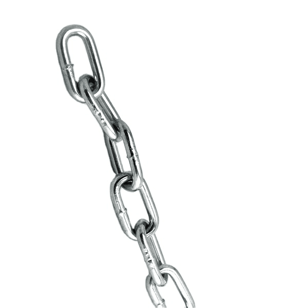 Electrol galvanized British medium link chain