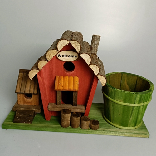 Christmas wooden planter