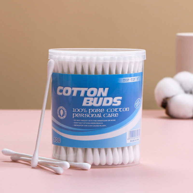 #1 A Paper cotton buds in oval canister