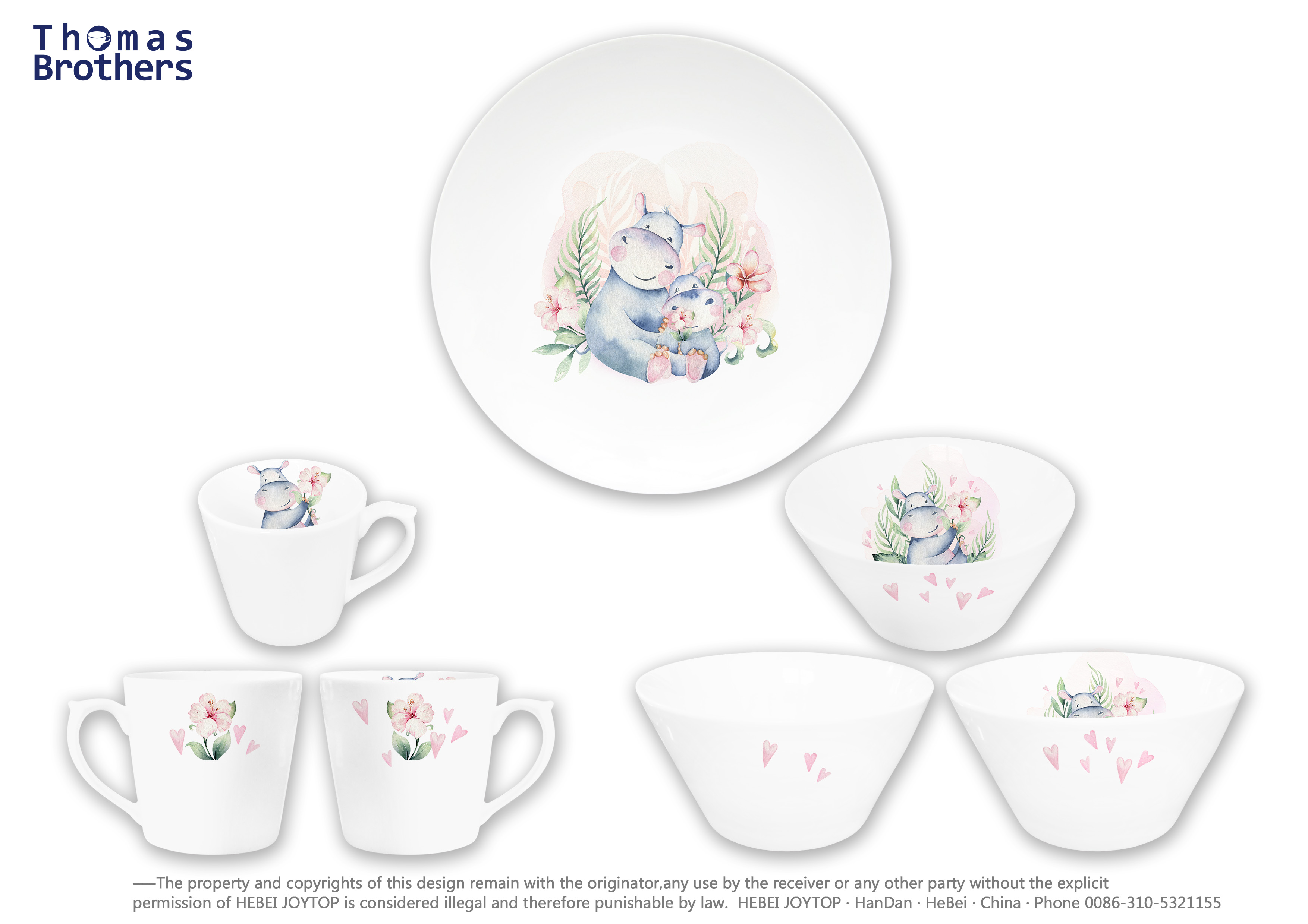 Children porcelain dinnerset