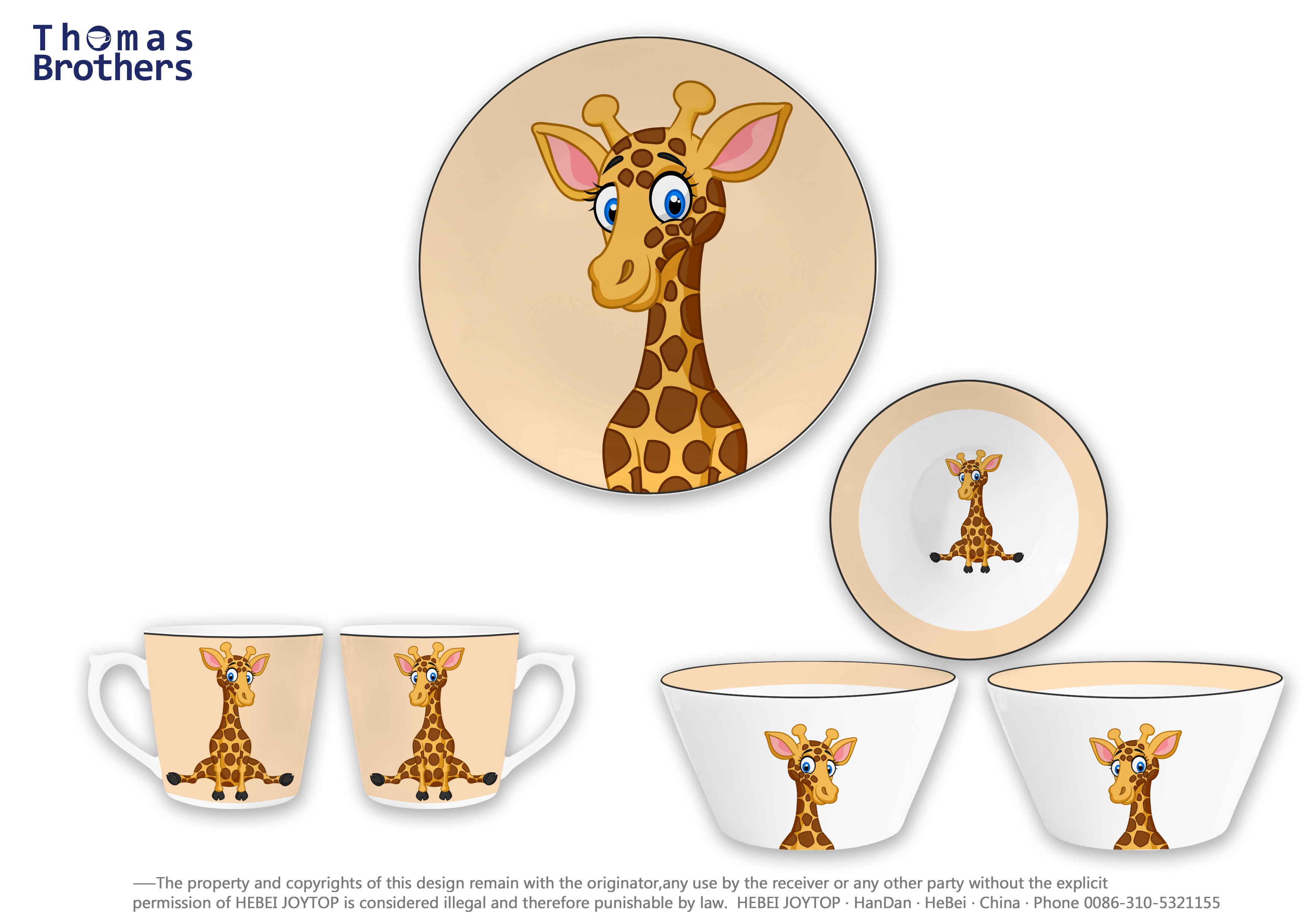 Children porcelain dinnerset