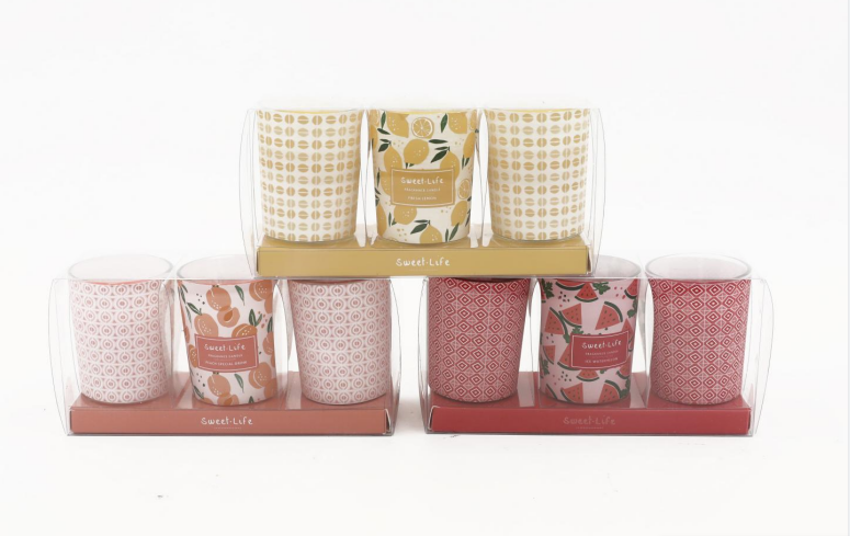 S3 Paper Wrapped Glass Candle
