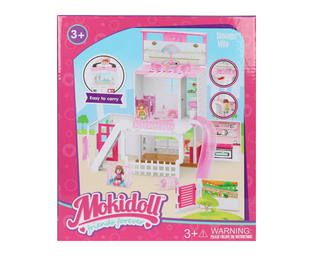 Villa With Boys And Girls, Swing Trojans, Beds, Beach Table And Chair Set