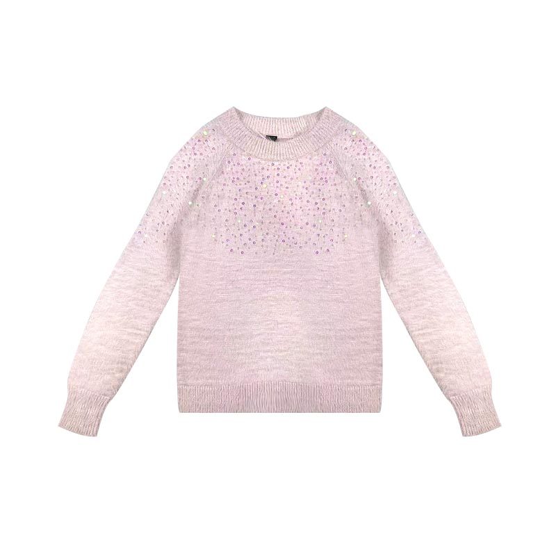Women's Crew-neck Sequin Pullover