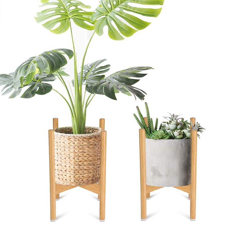 Factory Direct Sales Simple Creative Solid Wood Plant Stand Cross Flower Pot Stand