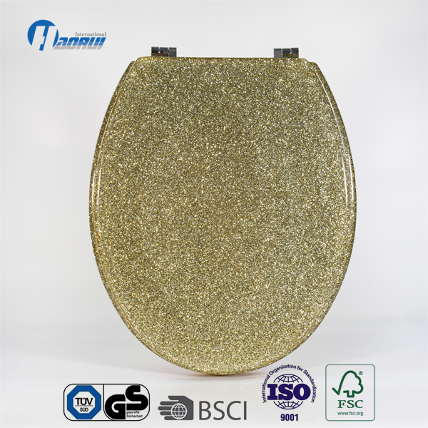Toilet seat , Polyresin toilet seat ，Gold toilet seat