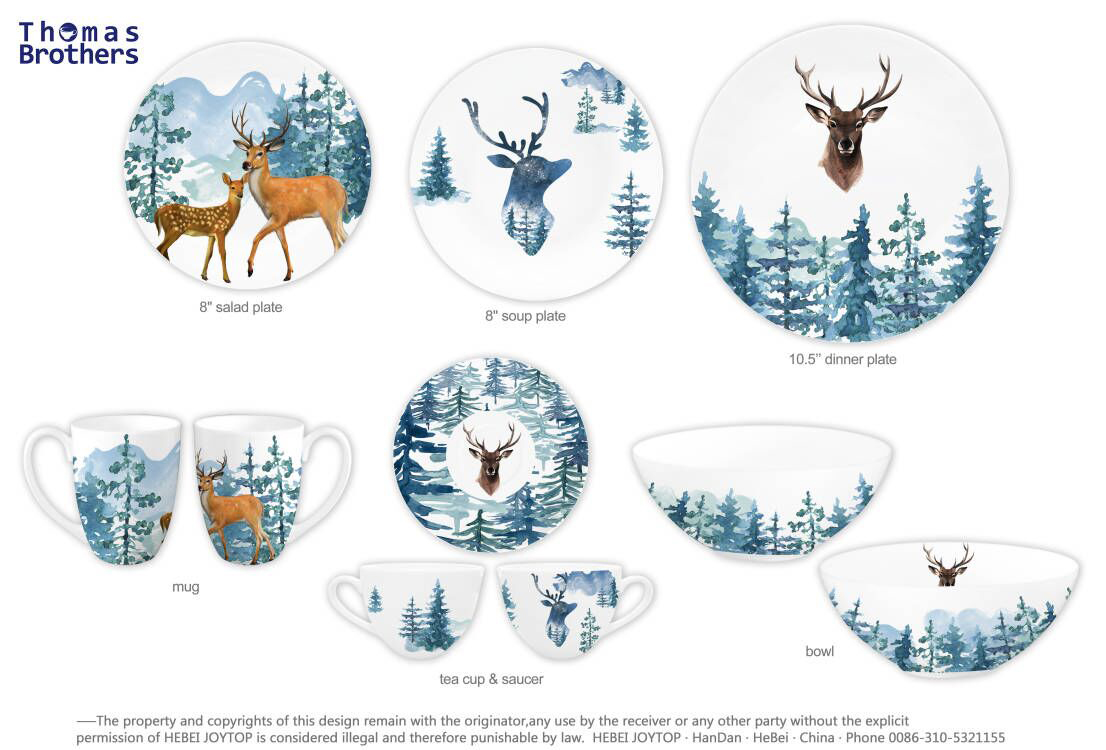 Christmas porcelainware