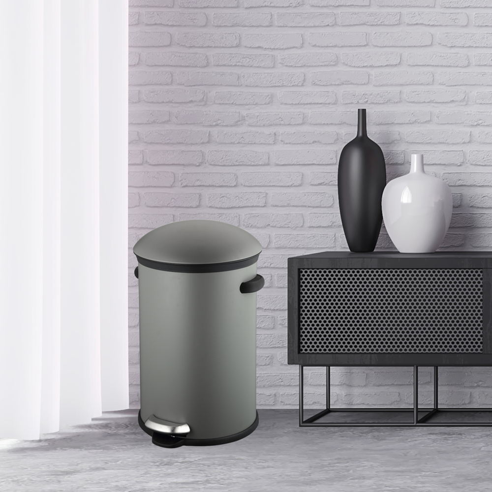 Custom 5L 12L 20L 30L eco friendly stainless steel foot pedal household portable trash cans SW6858