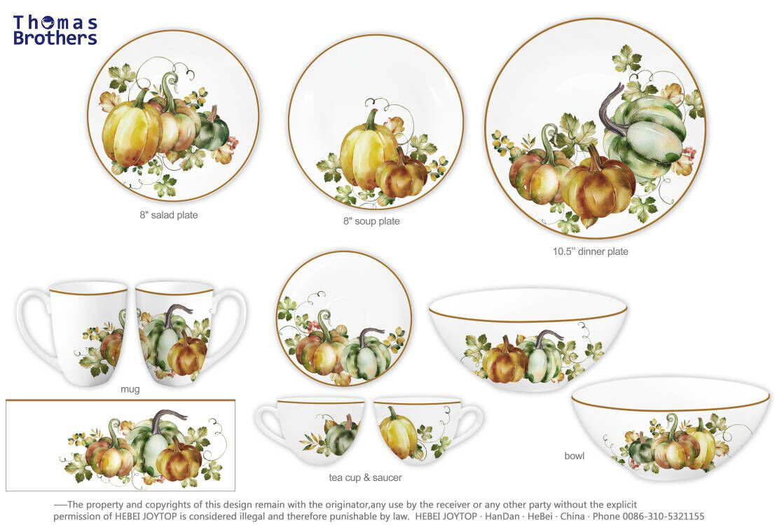 Halloween porcelain dinnerset