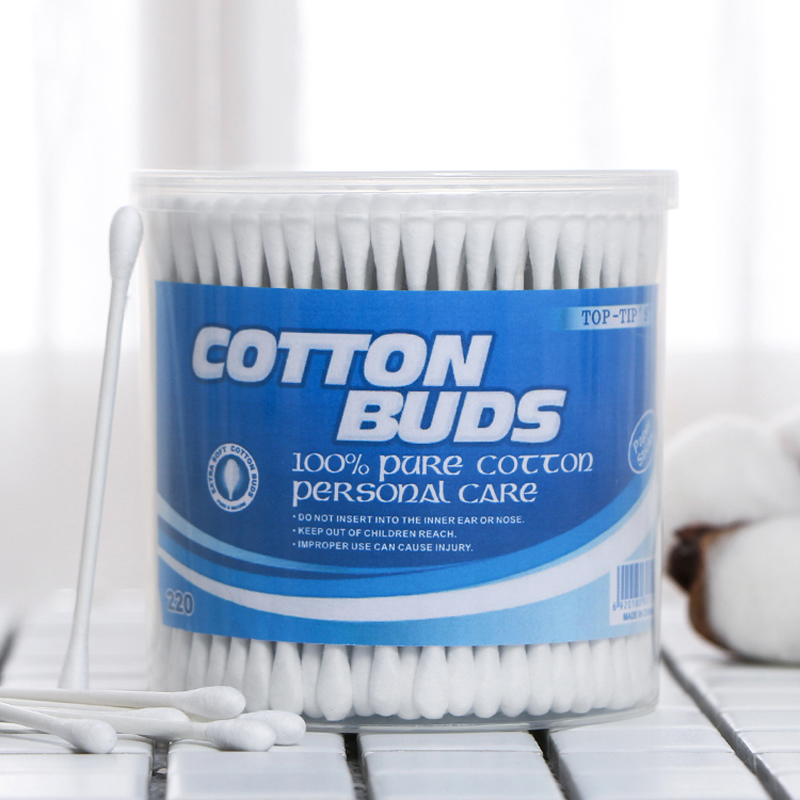 #1 A Paper cotton buds in round canister
