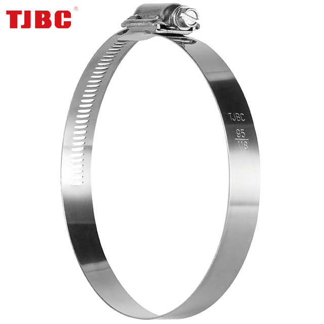 15.8mm bandwidth 2-pcs housing perforated heavy duty american type hose clamp