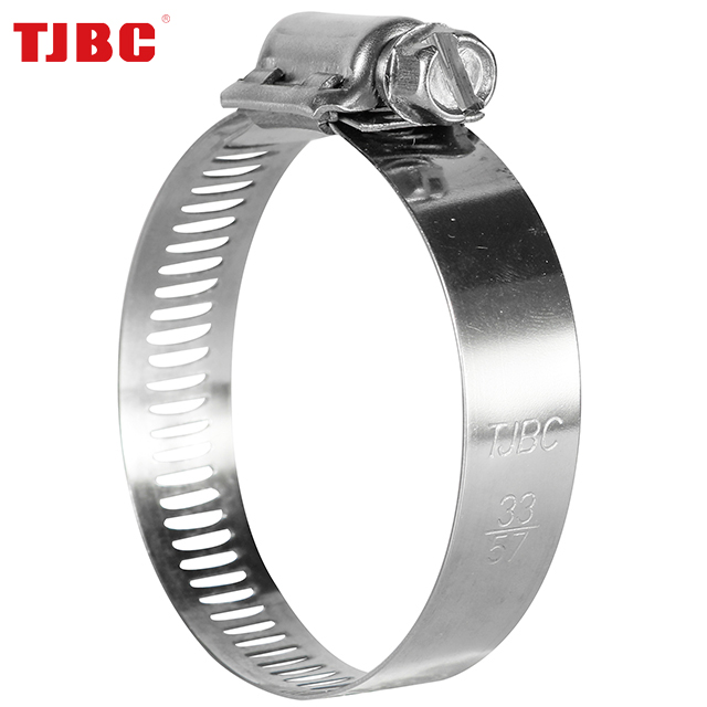 2-pcs housing perforated stainless steel american type hose clamp