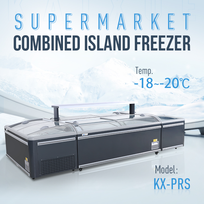 Combined Island freezer refrigerator freezer supermarket deep freezer commercial