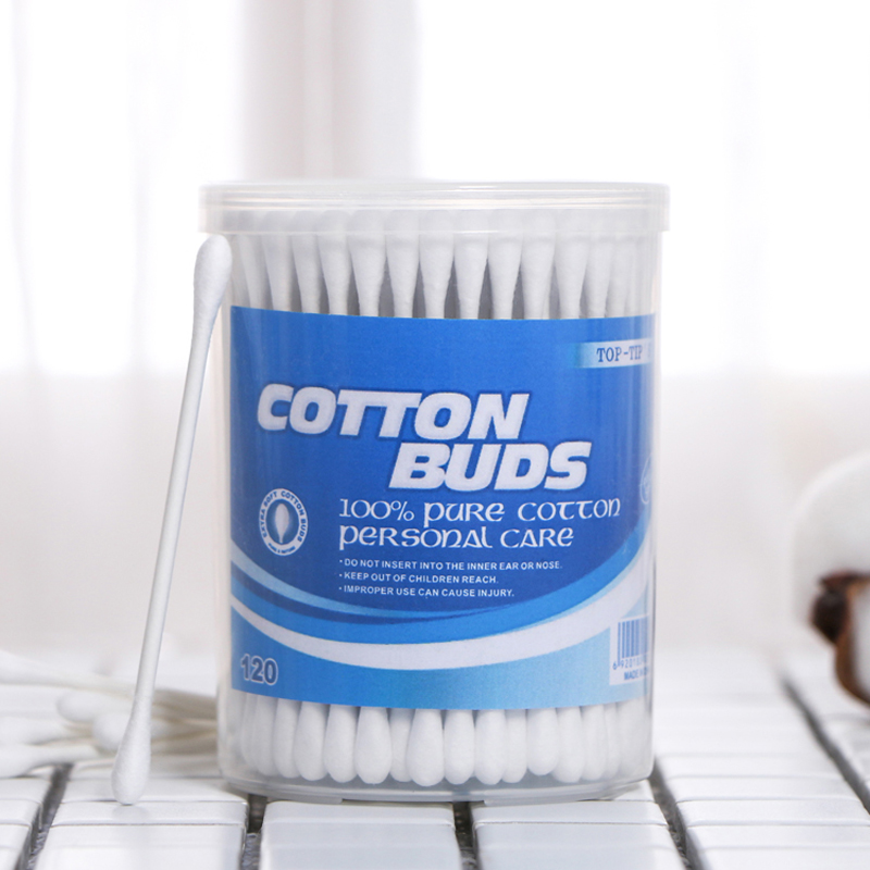 #1 A Paper cotton buds in round canister