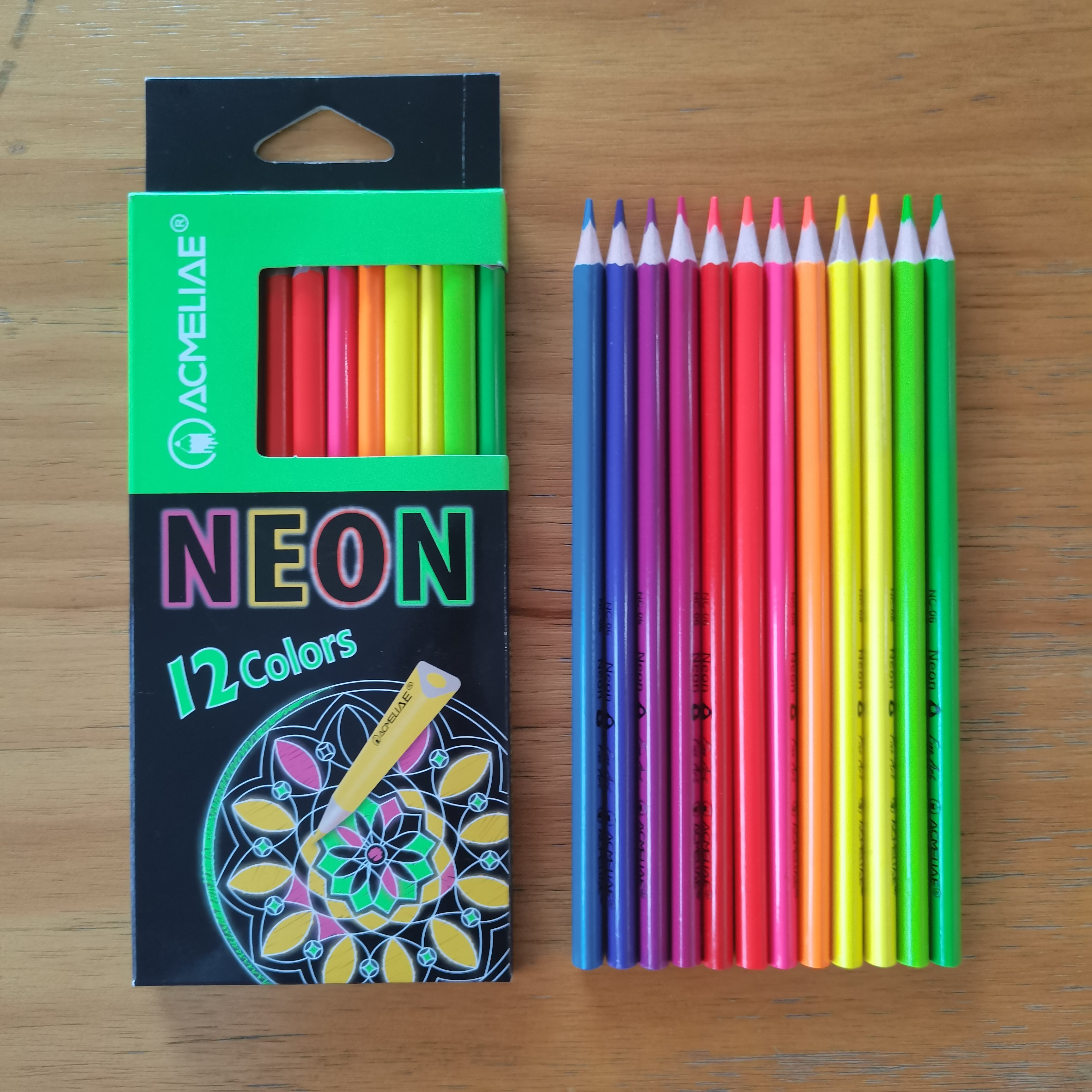 6C/12C Super Quality Neon Color Pencil – Triangular