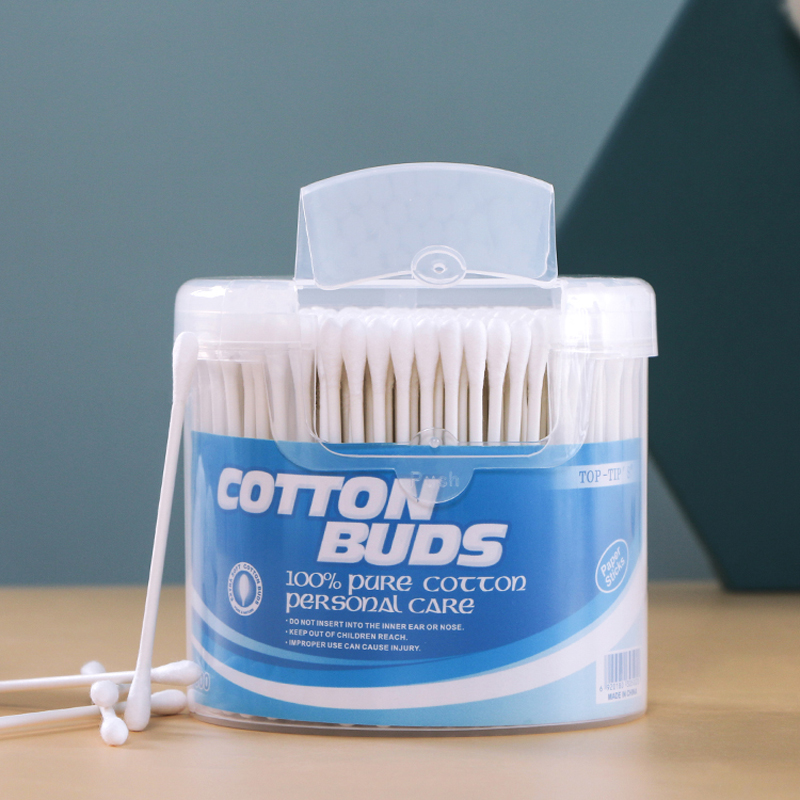 #1 A Paper cotton buds in round canister
