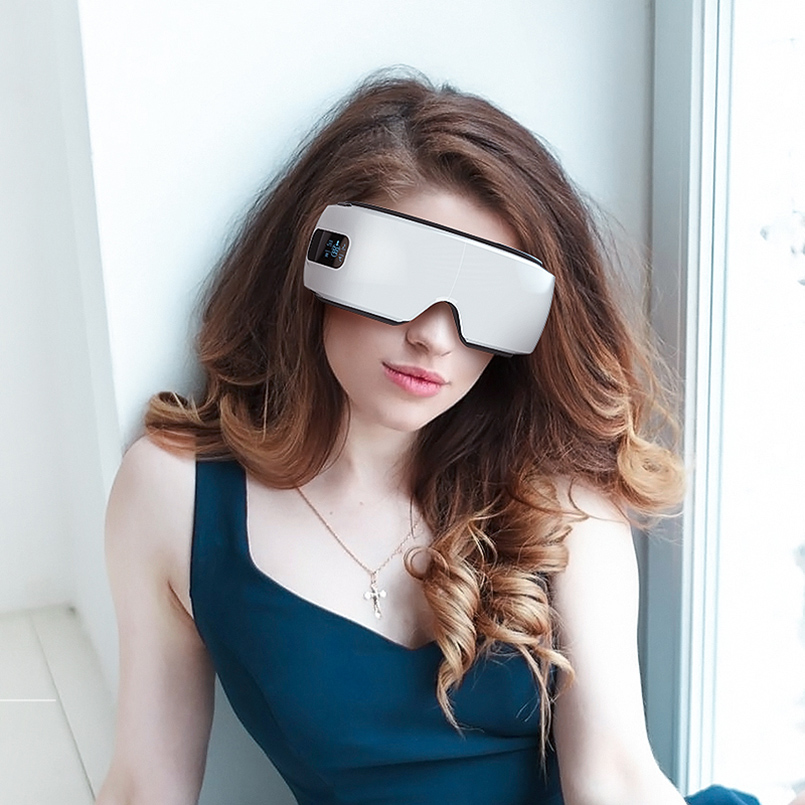 Air Pressure Vibration Digital Eye Massager for Eye Relief Heat Compress Eye Care Mask With Music