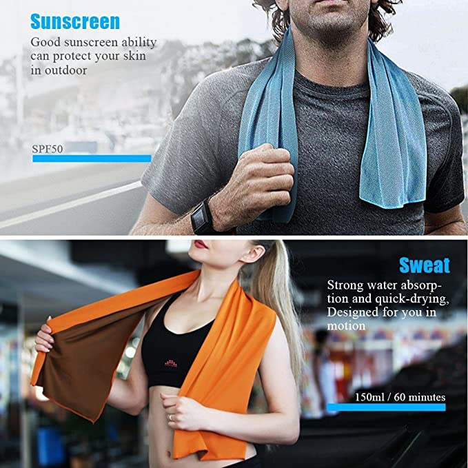 Manufacturer oem custom logo absorb exercise gym fitness sport super cooling ice cold towel
