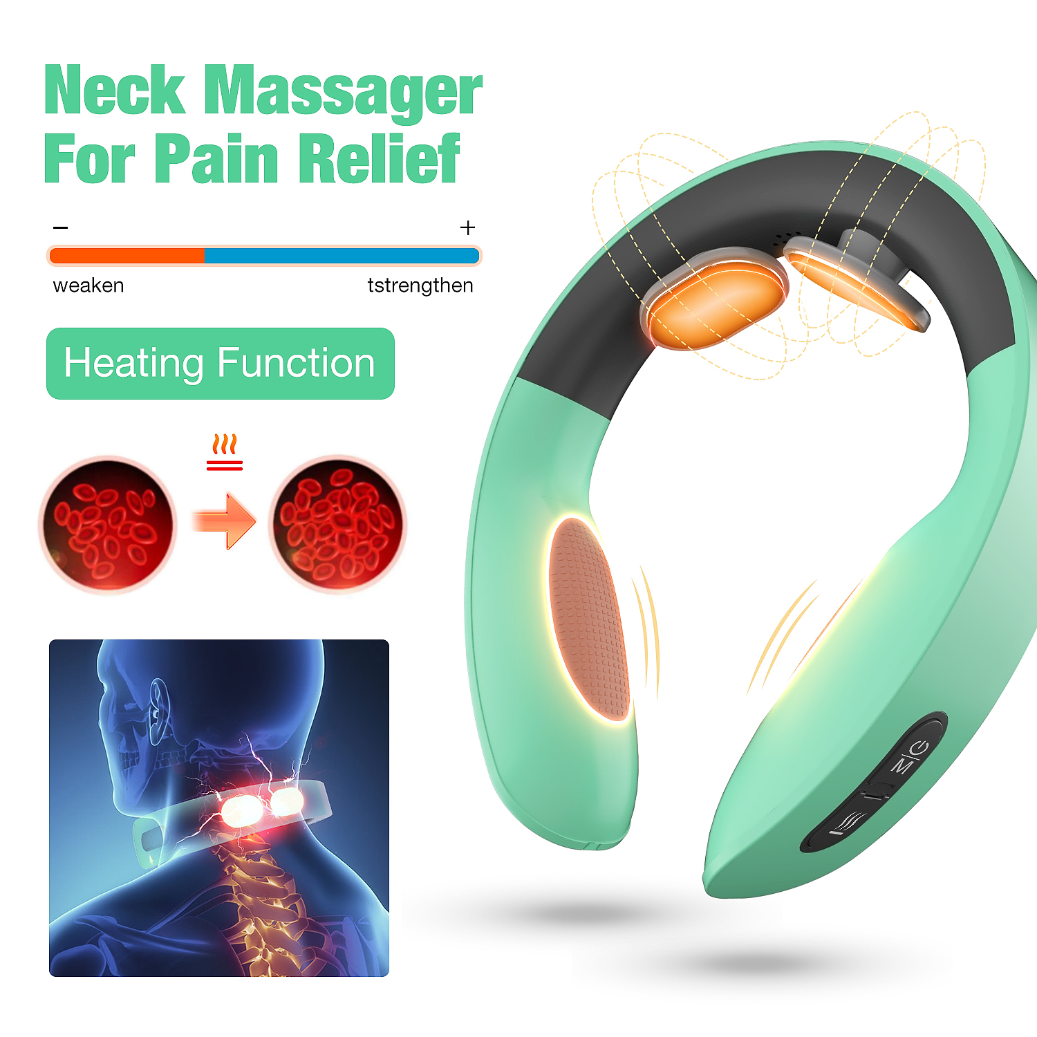 Shiatsu massage pillow heat shoulder pgg neck massager snailax shiatsu back neck shoulder massager