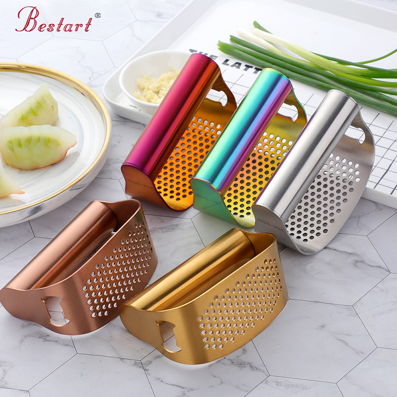 stainless steel garlic press