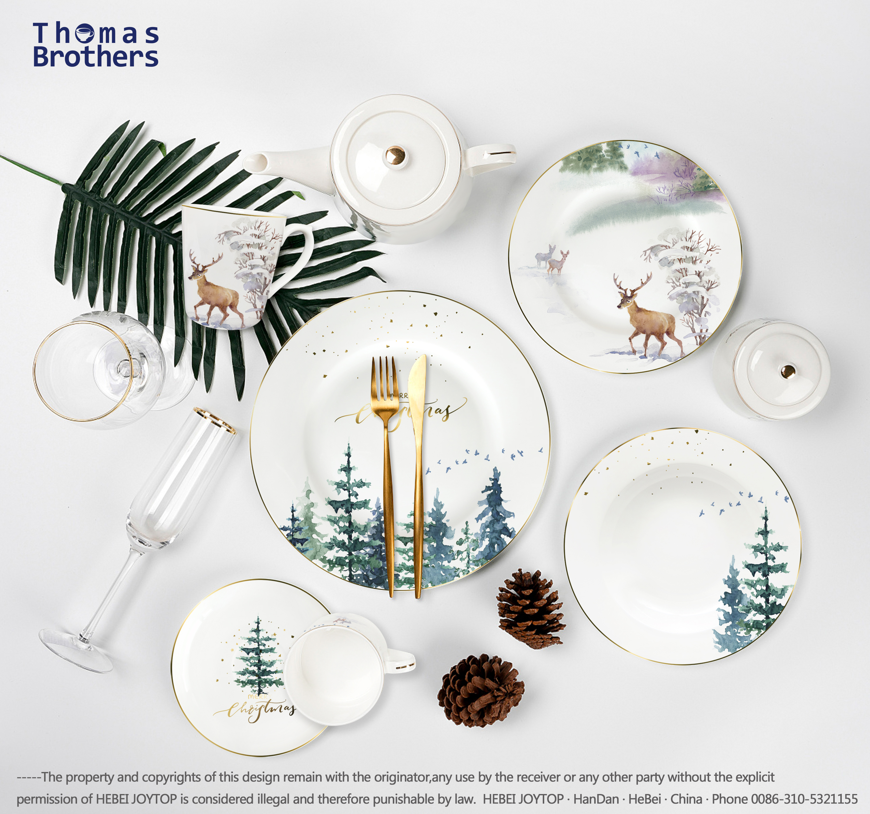 New bone China with Christmas design