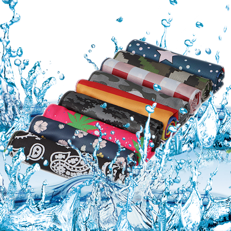 Manufacturer cheap fitness sports golf custom printed double-side quick dry ice cool towel