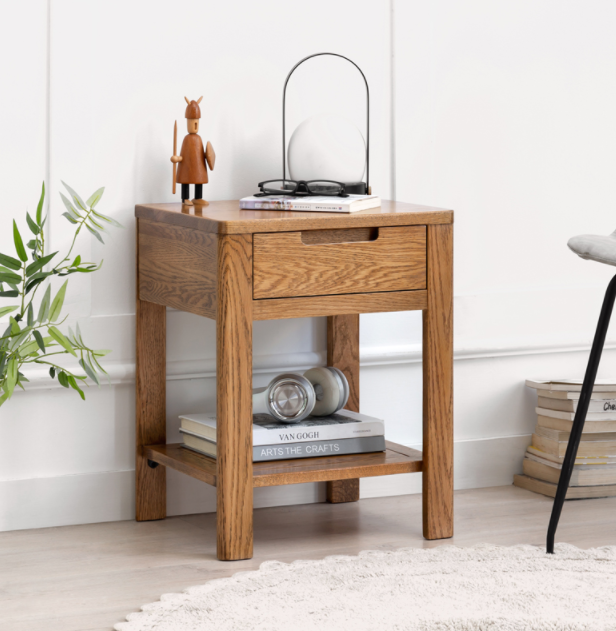 Full solid wood dressing mirror oak floor mirror long mirror simple