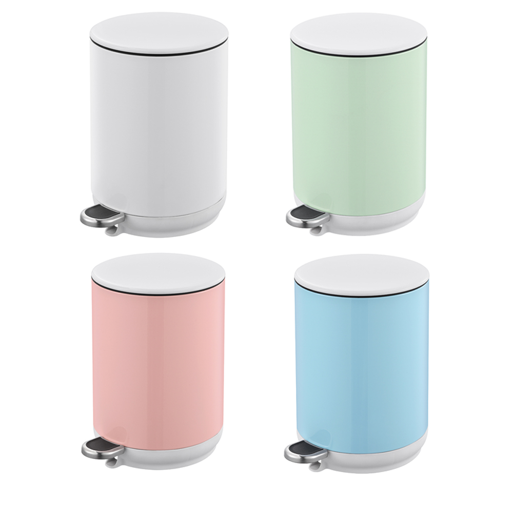 indoor bathroom stainless steel 410 new unique design 5 liter foot pedal round trash bin SW6851