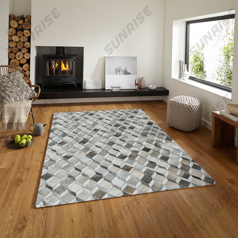 Printed Cowhide Design Rug