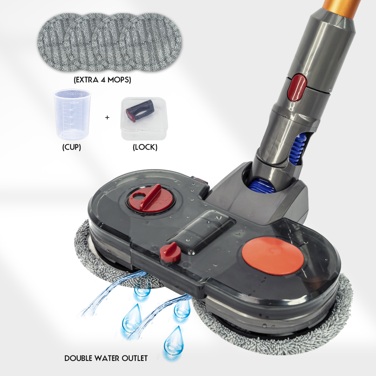 Electric Wet Dry 6 Mop Pads Brush For V7 V8 V10 V11 V15 Vacuum Cleaner Parts Brush Head