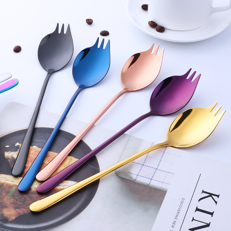 Stainless Steel Three-toothed Spork
