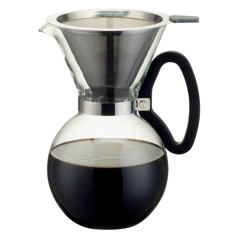 Borosilicate glass coffee pot pour over coffee maker with reusable filter slow dropping coffee maker