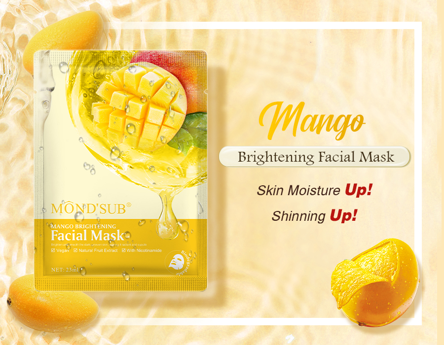 OEM Biodegradble Mango Brightening Facial Mask