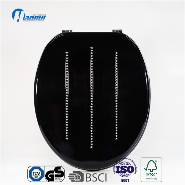 Toilet seat, diamond toilet seat , Black wooden toilet seat ,