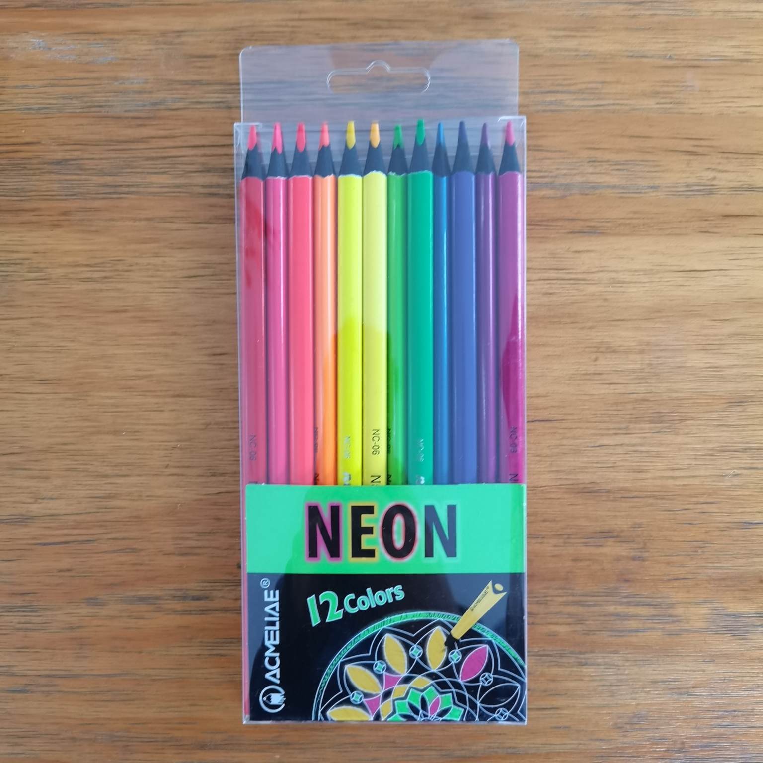 6C/12C Super Quality Neon Color Pencil – Triangular
