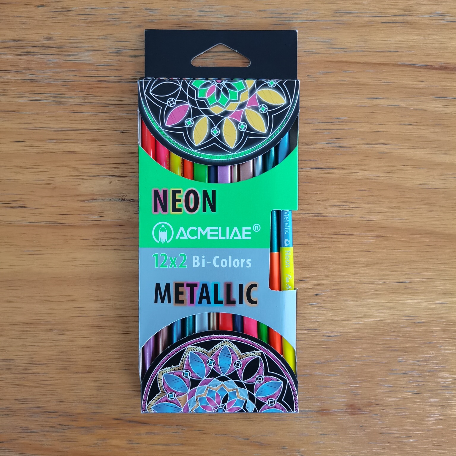 6/12C 12/24C Super Quality Metallic-Neon Color Pencil-Triangular