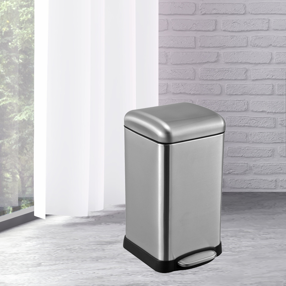 SW6845 6L 12L 20L 30L soft close custom colorful household kitchen bathroom square pedal bin