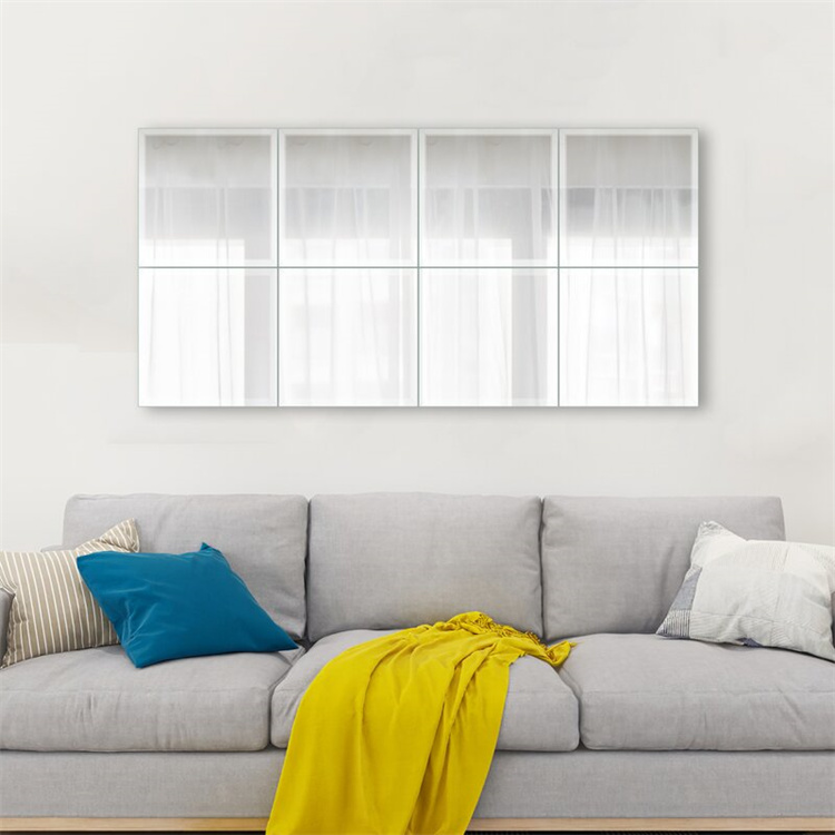 Creative combination mirror square adhesive wall