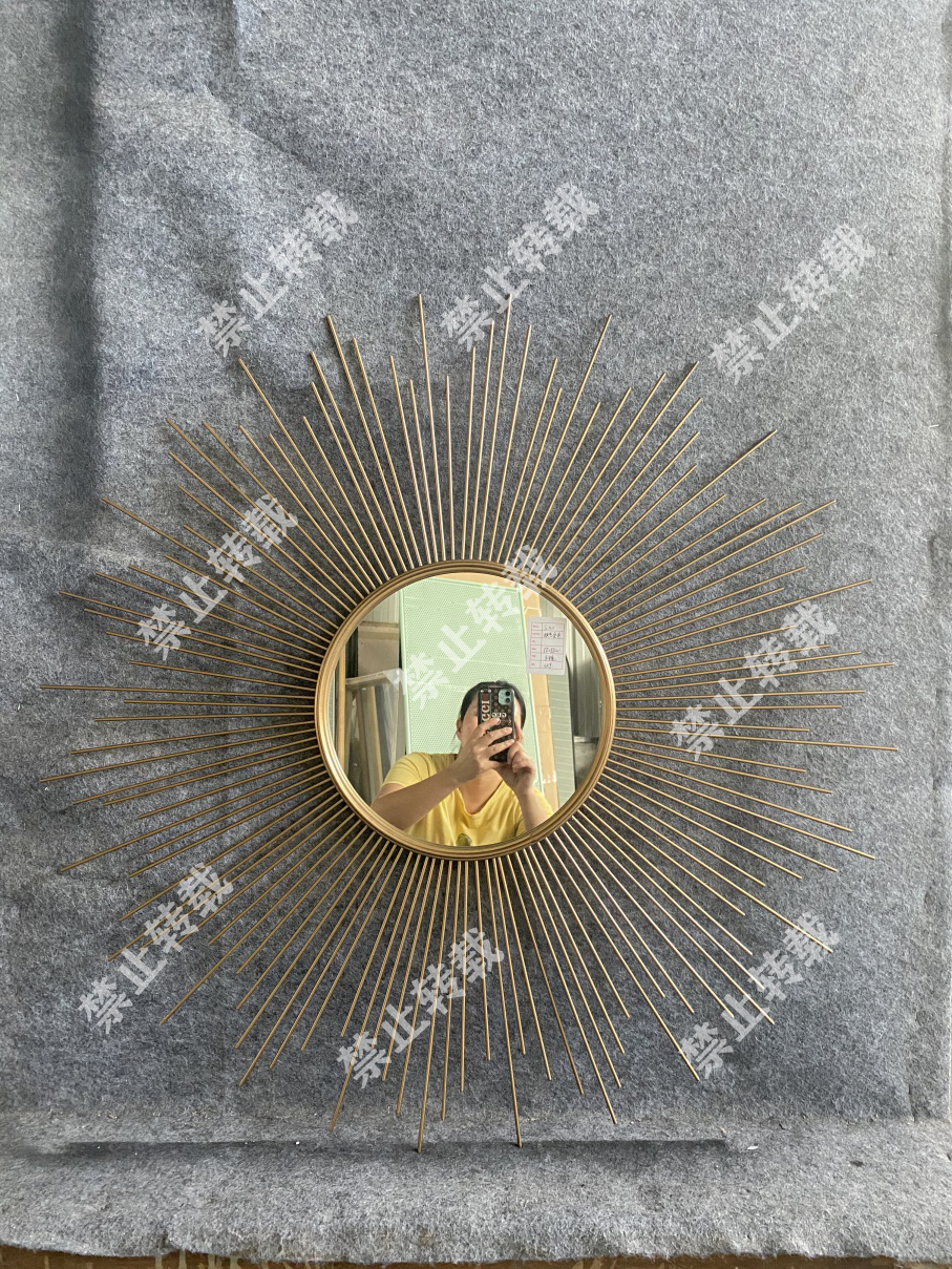 Sunflower wrought iron frame mirror