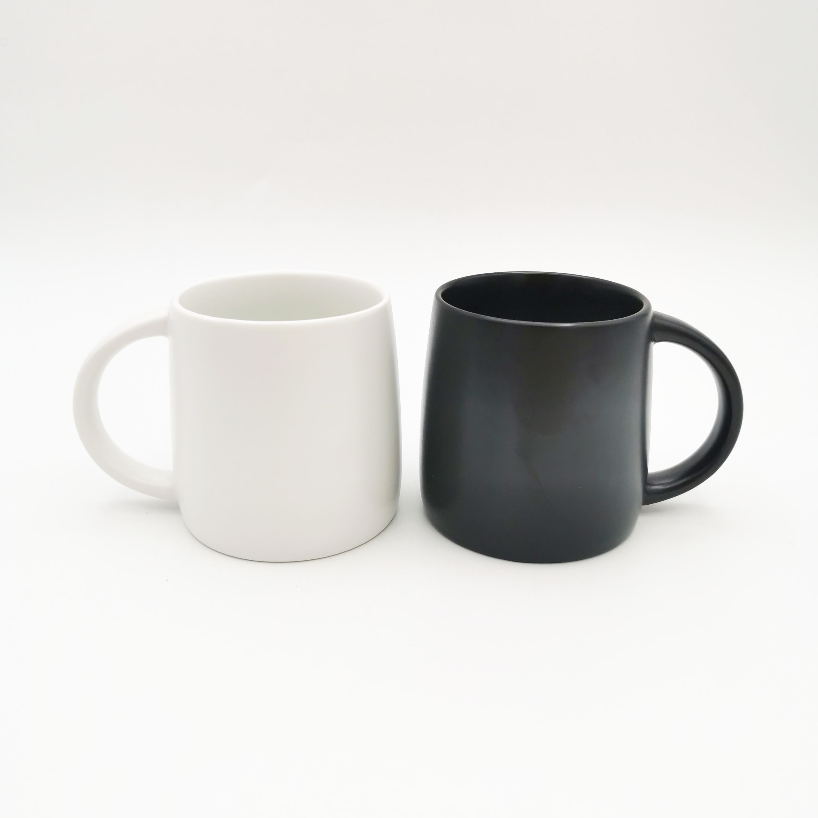 Mat Black White Mug