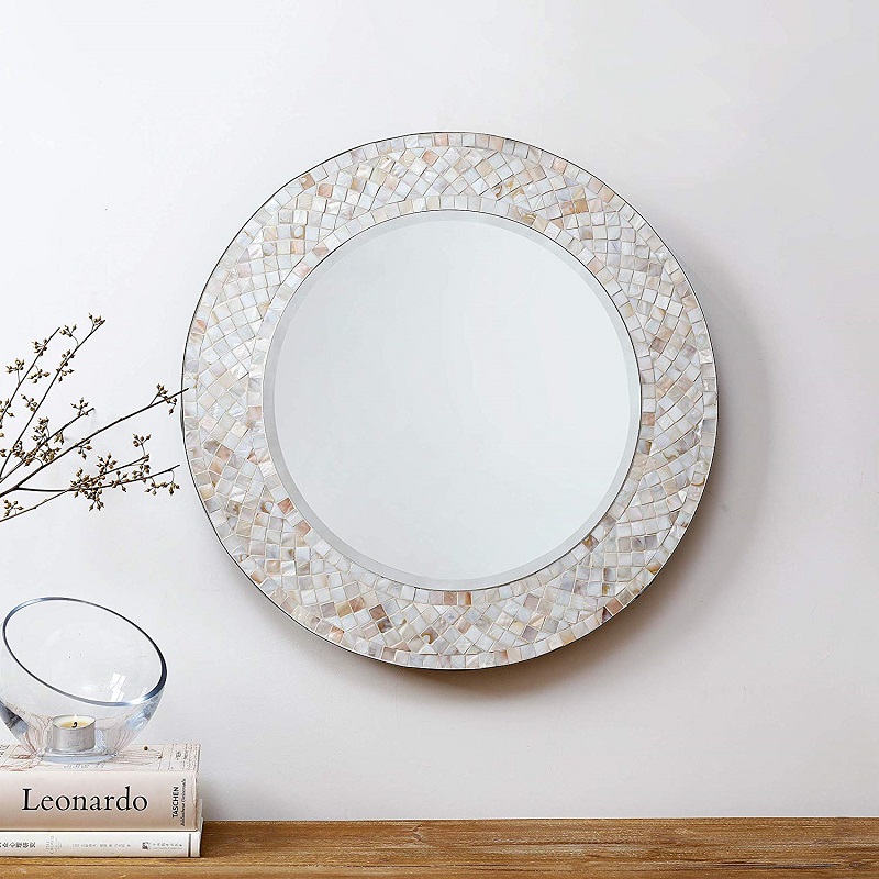 Glass mosaic home decoration hanging wall mirror